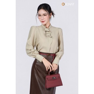 Áo Sơ Mi Nữ 𝐂𝐂𝐇𝐀𝐓 Dáng Suông Kiểu Lacy Chất Liệu Voan Mềm Mịn Cao Cấp 15FDV2023ST