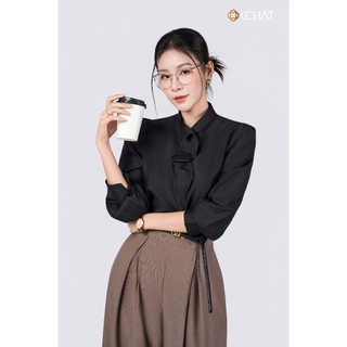 Áo Sơ Mi Nữ 𝐂𝐂𝐇𝐀𝐓 Dáng Suông Kiểu Lacy Chất Liệu Voan Mềm Mịn Cao Cấp 15FDV2023ST