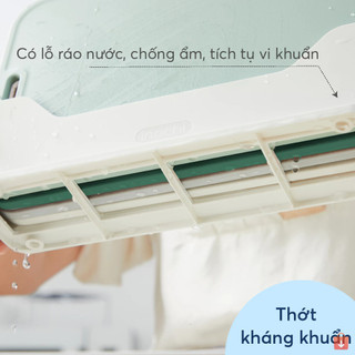 Bộ 4 thớt nhựa kháng khuẩn Yoko Inochi chống trượt chịu nhiệt kèm hộp cắt thịt cá rau củ
