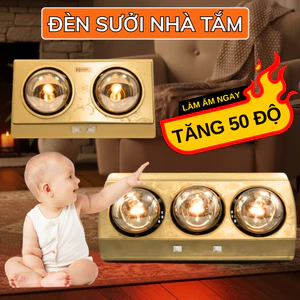 Đèn sưởi nhà tắm Homely chính hãng, máy sưởi công suất 825W làm ấm cực nhanh, chống nước an toàn