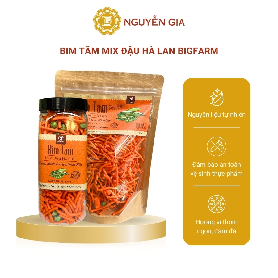 Bim Tăm Mix Đậu Hà Lan Bigfarm 200g / 350g NGDAV024
