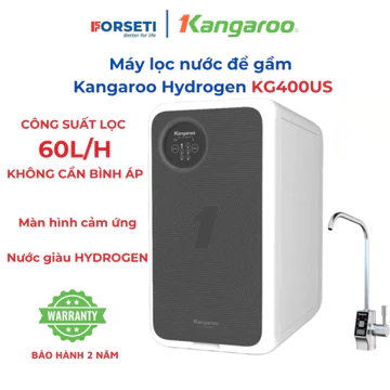 Máy lọc nước để gầm Kangaroo Hydrogen KG400US - Thông minh, Mẫu 2025 - Công suất lọc 60L/H - Bảo hành 2 năm