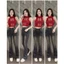 Quần jeans Nữ, Quần Bò Nữ Ống Vẩy Lưng Cao CO giãn Phối túi hộp trước