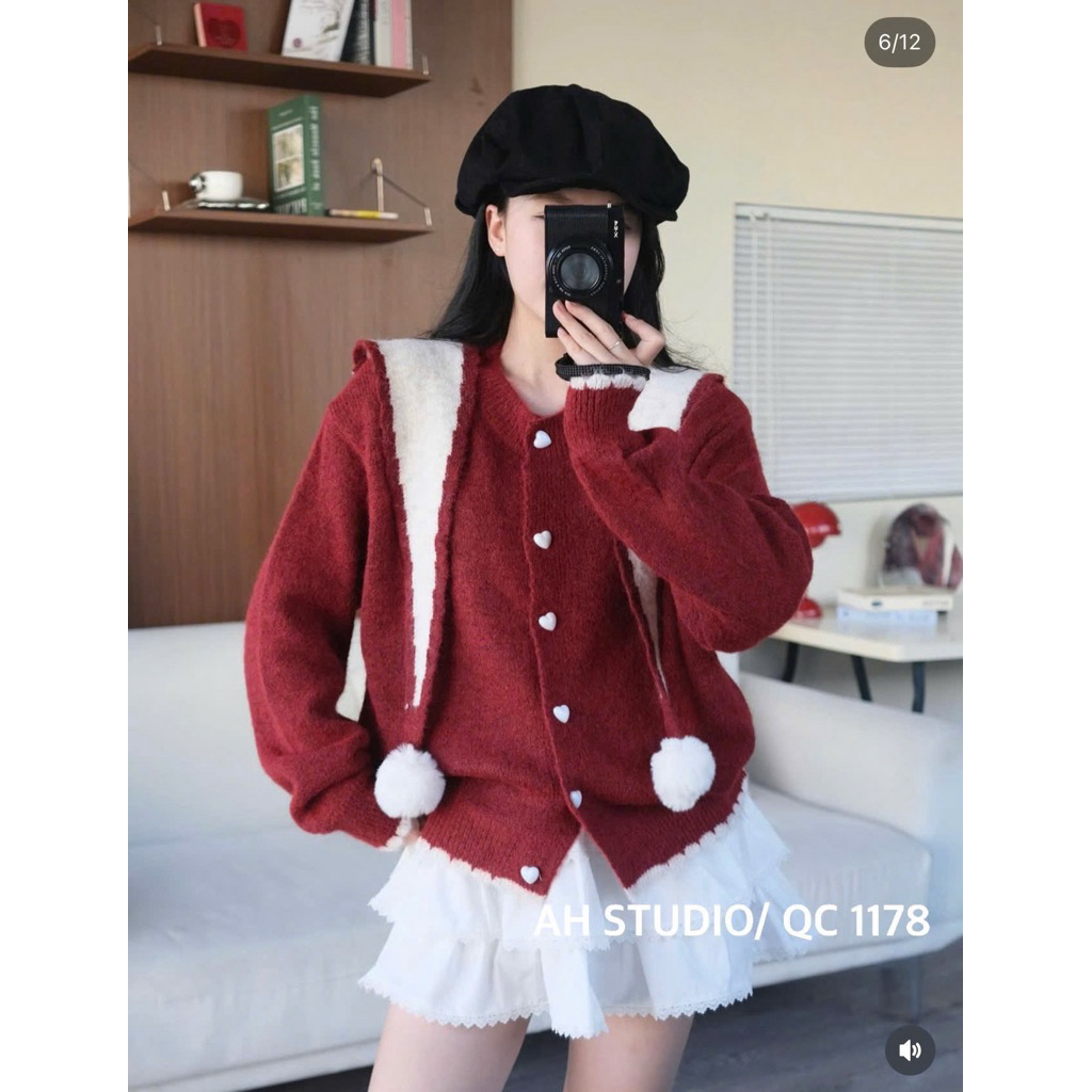 [TẶNG KÈM KHĂN] Áo len kèm khăn thủy thủ hàng QCL1 1187