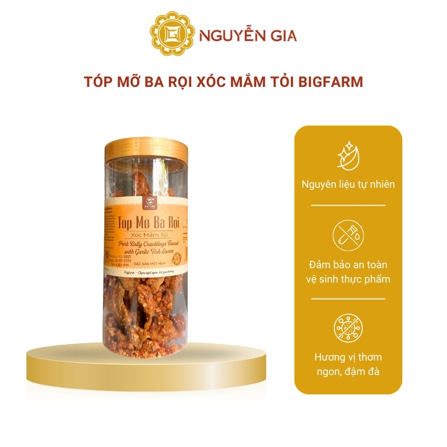 Tóp Mỡ Ba Rọi Xóc Mắm Tỏi Bigfarm 200g / 280g NGDAV010