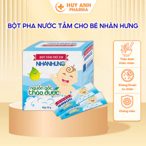 Bột Pha Nước Tắm Trẻ Em Nhân Hưng Thảo Dược An Toàn Giảm Rôm Sảy Hăm Da Ngứa Viêm