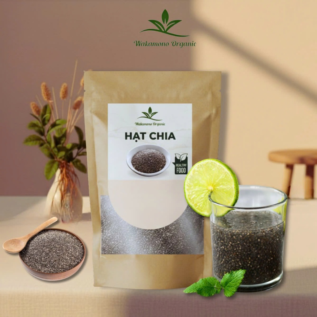 Hạt chia Wakamono Organic đẹp da, tốt cho tim mạch người tiểu đường, tốt cho sức khỏe.