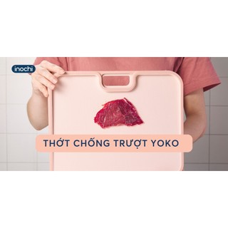 Thớt chống trượt Yoko Inochi nhựa an toàn kháng khuẩn thiết kế vát nghiêng tiện dụng