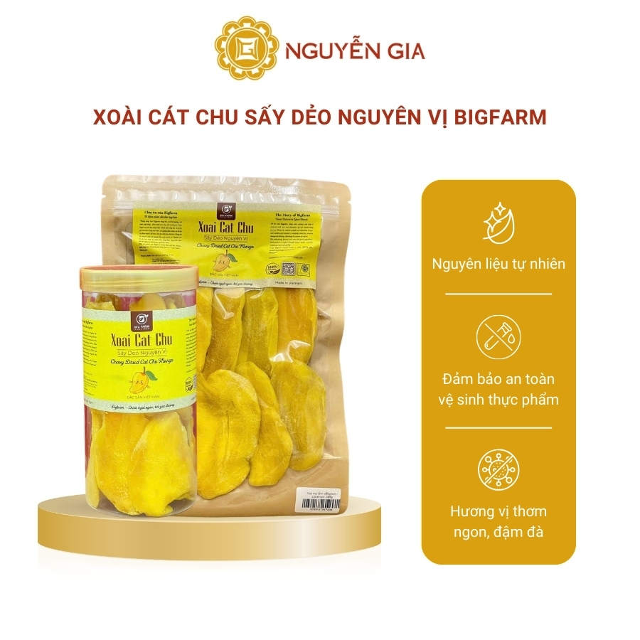 Xoài Cát Chu Sấy Dẻo Nguyên Vị/Muối ớt 100g / 250g / 400g Bigfarm