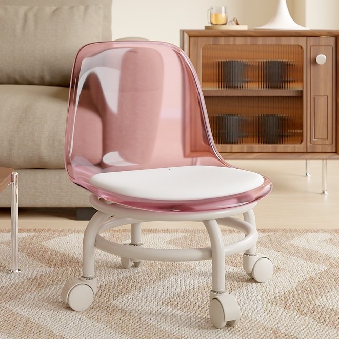 Ghế đẩu xoay NHU Y DECOR ghế ròng rọc cho bé ghế tựa lưng Acrylic có Bánh xe thiết kế nệm ngồi da pu mềm mại