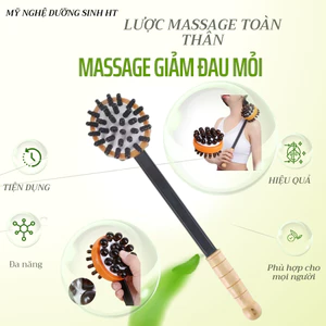 Gậy đấm lưng massage gãi ngứa cơ thể, cây đấm lưng thư giãn đa năng, tay cầm chắc chắn- MỸ NGHỆ DƯỠNG SINH HT