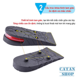 1 cặp lót giày tăng chiều cao nửa bàn / nguyên bàn có đệm khí êm ái, miệng lót giày độn từ 3 cm - 7 cm đủ kích cỡ