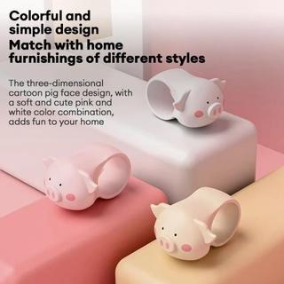 CHẶN CỬA CAO SU HÌNH HEO CON BỘ 3 | GIẢM TIẾNG ỒN CỬA ĐẬP, CHỐNG VA ĐẬP, BẢO VỆ TƯỜNG & TAY NẮM