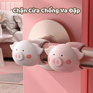 CHẶN CỬA CAO SU HÌNH HEO CON BỘ 3 | GIẢM TIẾNG ỒN CỬA ĐẬP, CHỐNG VA ĐẬP, BẢO VỆ TƯỜNG & TAY NẮM