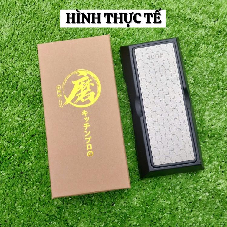Đá mài dao hai mặt phủ kim cương Nhật Bản, mài dao phủ kim cương đa năng kèm đế mài dao