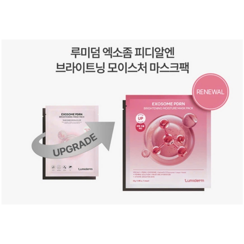 M46_Mặt nạ làm trắng cấp ẩm phục hồi ngừa lão hoá Lumiderm EXOSOME PDRN Birghtening Moisture Mask Pack