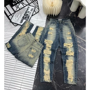 Quần Jean Baggy Nữ Rách Tua Rua Wash 2 Màu 378 - 379 WoMen