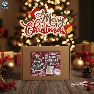 [QUÀ TẶNG] Cây Thông Noel Vải Dạ Dán Tường Decor, Trang Trí Giáng Sinh Cho Bé Kèm Dây Cờ + Đèn Led + Hộp Đựng Xinh Xắn