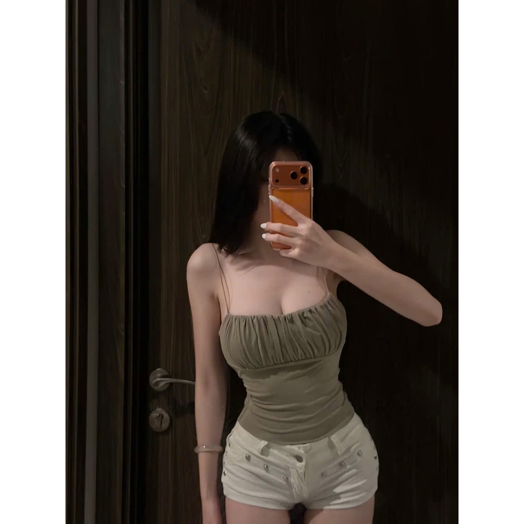 | LYN WEAR | Áo 2 dây sợi bún nhún tôn V1 dáng dài ngang rốn, thun rip trung mềm mịn mát – giữ form