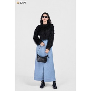 Quần Jean Nữ 𝐂𝐂𝐇𝐀𝐓 Dáng Suông Giả Váy Mica Basic Chất Liệu Cao Cấp 25GDJ2008ST