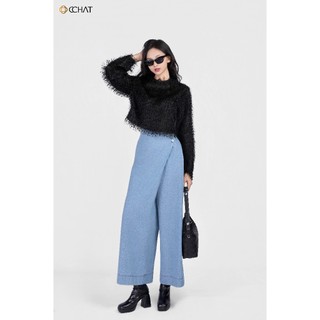 Quần Jean Nữ 𝐂𝐂𝐇𝐀𝐓 Dáng Suông Giả Váy Mica Basic Chất Liệu Cao Cấp 25GDJ2008ST