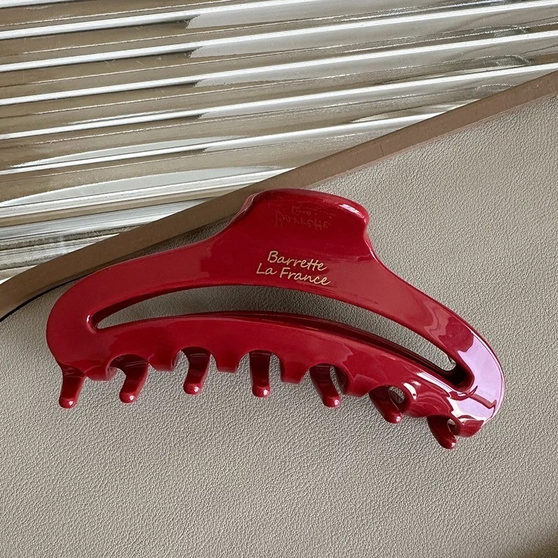 Kẹp Tóc Cá Mập Bán Nguyệt Acrylic Có Chữ Xinh Xắn Dễ Thương Phụ Kiện Tóc Empoli