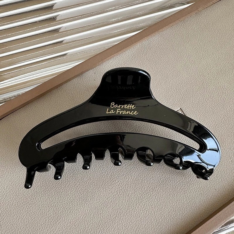 Kẹp Tóc Cá Mập Bán Nguyệt Acrylic Có Chữ Xinh Xắn Dễ Thương Phụ Kiện Tóc Empoli