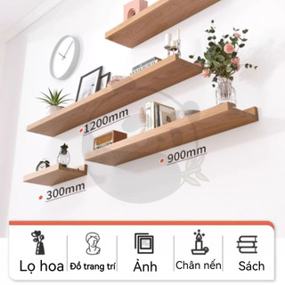Kệ Treo trường gỗ giá treo tường không khoan Cho Phòng Khách Phòng Ngủ Nhà Bếp Không Hư Tường