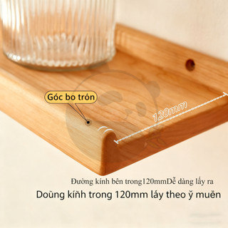 Kệ Treo trường gỗ giá treo tường không khoan Cho Phòng Khách Phòng Ngủ Nhà Bếp Không Hư Tường