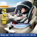 GHẾ NGỒI Ô TÔ TRẺ EM TOPKIDS i-SIZE R129 – XOAY 360° – CHÂN TRỤ CHỐNG LẬT – MÁI CHE UV – 0–12 TUỔI — ảnh 1