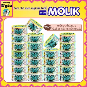 Pate Molik 85g Thức Ăn Ướt Cho Chó Mèo Giàu Đạm Nhiều Topping (Dạng Pate /Súp)