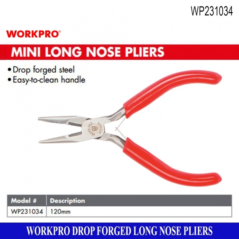 Kìm mini WORKPRO nhọn WP231034, kìm cắt WP231035, kìm điện WP231036, càng cua WP231037, mũi nhọn dài WP231038, WP231039