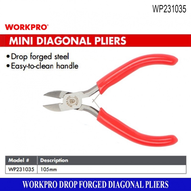 Kìm mini WORKPRO nhọn WP231034, kìm cắt WP231035, kìm điện WP231036, càng cua WP231037, mũi nhọn dài WP231038, WP231039