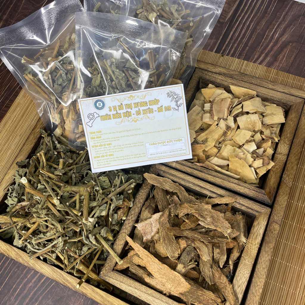 Combo 3 Vị Thiên Niên Kiện, Cỏ Xước, Nổ gai Thảo Dược Đức Thiện(Liệu trình 14 ngày) Hỗ Trợ Nhức Khớp