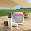 Loa Bluetooth Karaoke Mini Kèm 2 Micro Không Dây,Thiết Kế Nhỏ Gọn Tiện Dụng, Thay Đổi Giọng, Dễ Sử Dụng