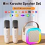 Loa Bluetooth Karaoke Mini Kèm 2 Micro Không Dây,Thiết Kế Nhỏ Gọn Tiện Dụng, Thay Đổi Giọng, Dễ Sử Dụng