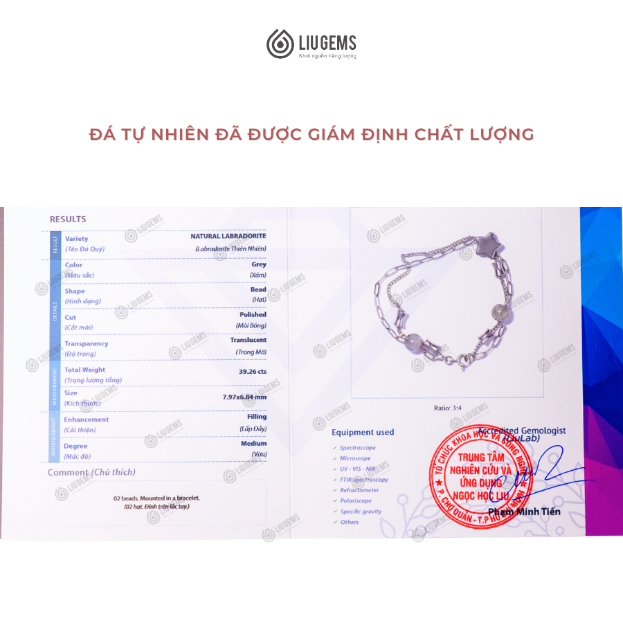 Vòng Tay Thép Không Gỉ Cao Cấp Mix Đá Tự Nhiên 8Ly Liugems Cho Nam Nữ Unisex Forge VT03