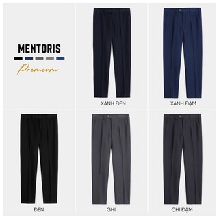 Quần Âu Nam MENTORIS Cao Cấp, Dáng Carrot Fit Lịch Lãm, Vải Đứng Form, Phù Hợp Đi Làm MTR01C