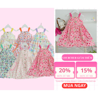Váy Dây Hoa Bé Gái Mùa Hè Z1001 – Cotton Mềm Mát, Siêu Thoáng, Họa Tiết Hoa Nhí Dễ Thương