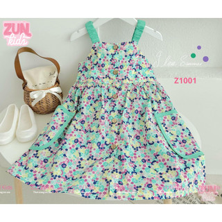 Váy Dây Hoa Bé Gái Mùa Hè Z1001 – Cotton Mềm Mát, Siêu Thoáng, Họa Tiết Hoa Nhí Dễ Thương