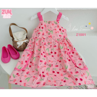 Váy Dây Hoa Bé Gái Mùa Hè Z1001 – Cotton Mềm Mát, Siêu Thoáng, Họa Tiết Hoa Nhí Dễ Thương