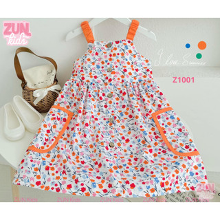 Váy Dây Hoa Bé Gái Mùa Hè Z1001 – Cotton Mềm Mát, Siêu Thoáng, Họa Tiết Hoa Nhí Dễ Thương