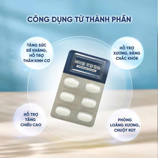 Viên canxi hữu cơ Hanmi Hàn Quốc Vita Royal Calcium giúp hệ thống xương chắc khỏe -Hộp vuông 120 viên