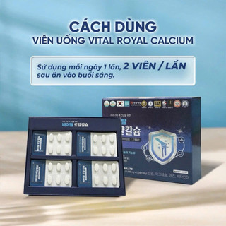 Viên canxi hữu cơ Hanmi Hàn Quốc Vita Royal Calcium giúp hệ thống xương chắc khỏe -Hộp vuông 120 viên