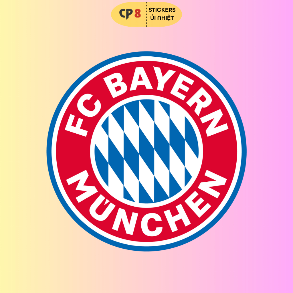 Bộ Hình In, Ủi Nhiệt Sticker Các CLB Bóng Đá Bundesliga 01 - CP8 PET Sticker