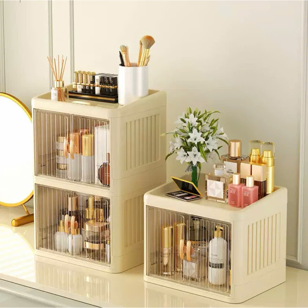 Tủ đựng mĩ phẩm 2 tầng 3 tầng có nắp chống bụi