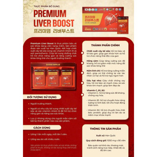 Thực phẩm bảo vệ sức khỏe Premium Liver Booốt 120 viên