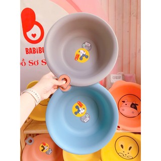 Chậu rửa mặt, Thau rửa mặt cho bé thiết kế móc treo tiện lợi dễ thương chất liệu nhựa nguyên sinh an toàn