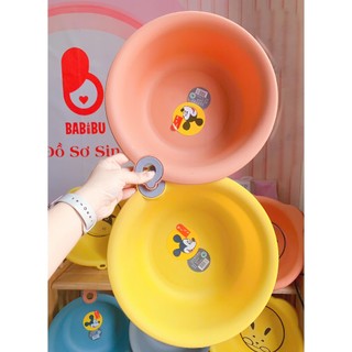 Chậu rửa mặt, Thau rửa mặt cho bé thiết kế móc treo tiện lợi dễ thương chất liệu nhựa nguyên sinh an toàn