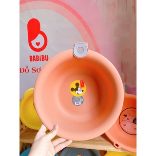 Chậu rửa mặt, Thau rửa mặt cho bé thiết kế móc treo tiện lợi dễ thương chất liệu nhựa nguyên sinh an toàn